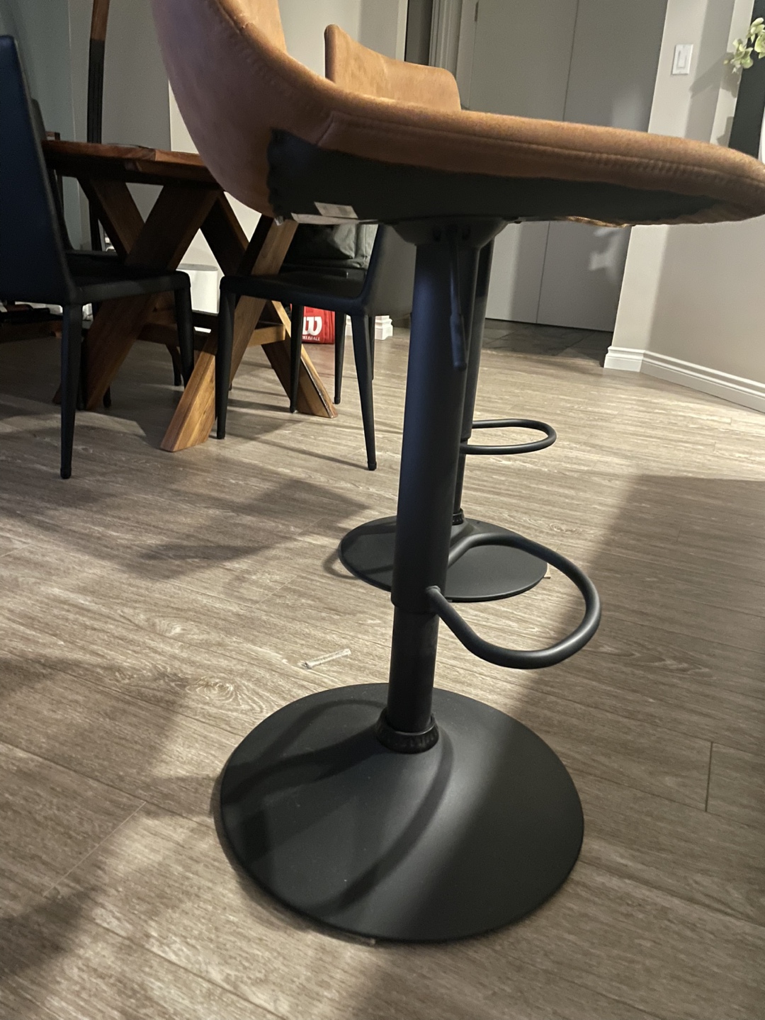 Pair of Brown suede Bar Stools - photo 2