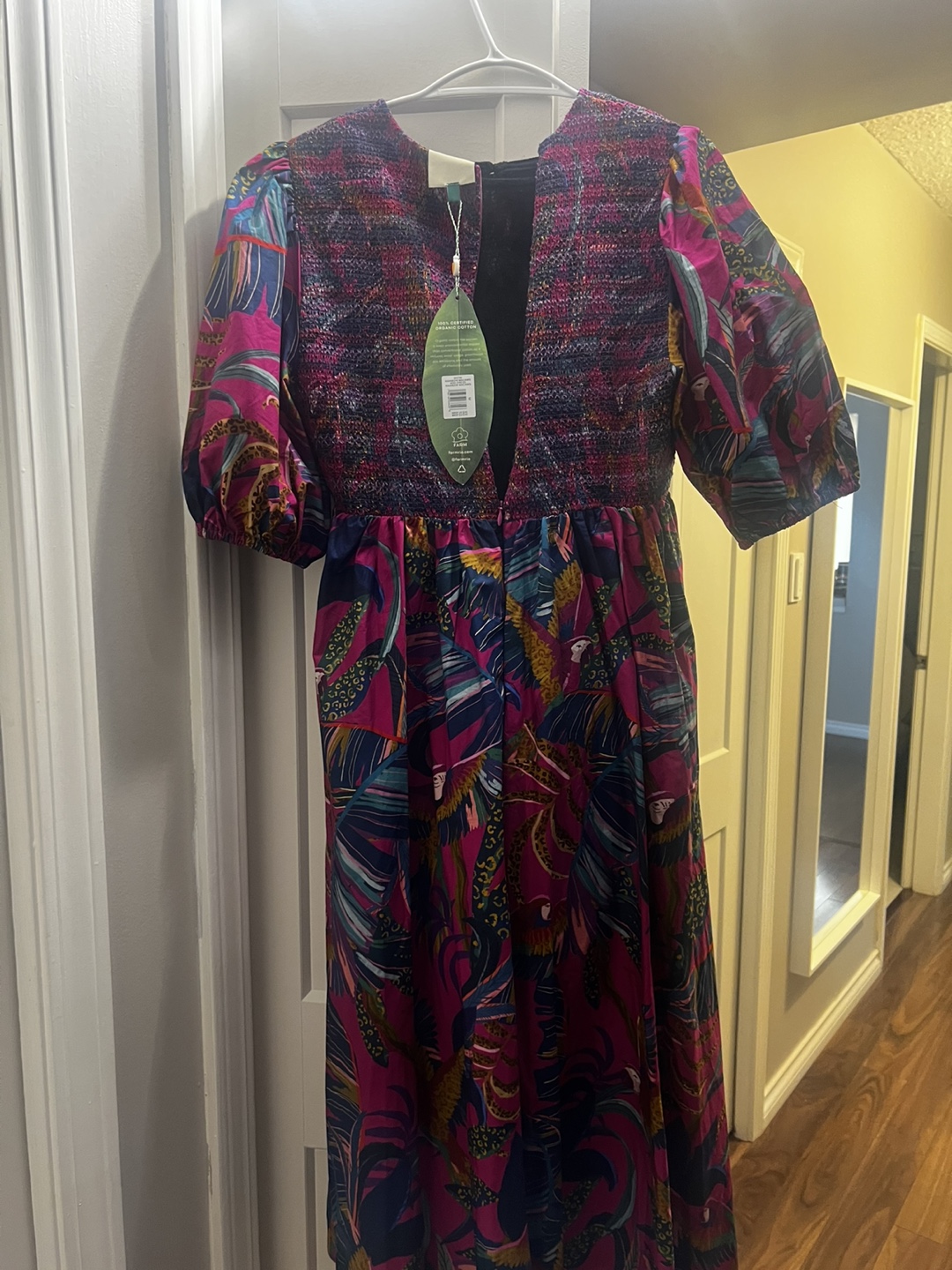 FARM Rio Rainbow Macaws Midi Dress - Size M - photo 2