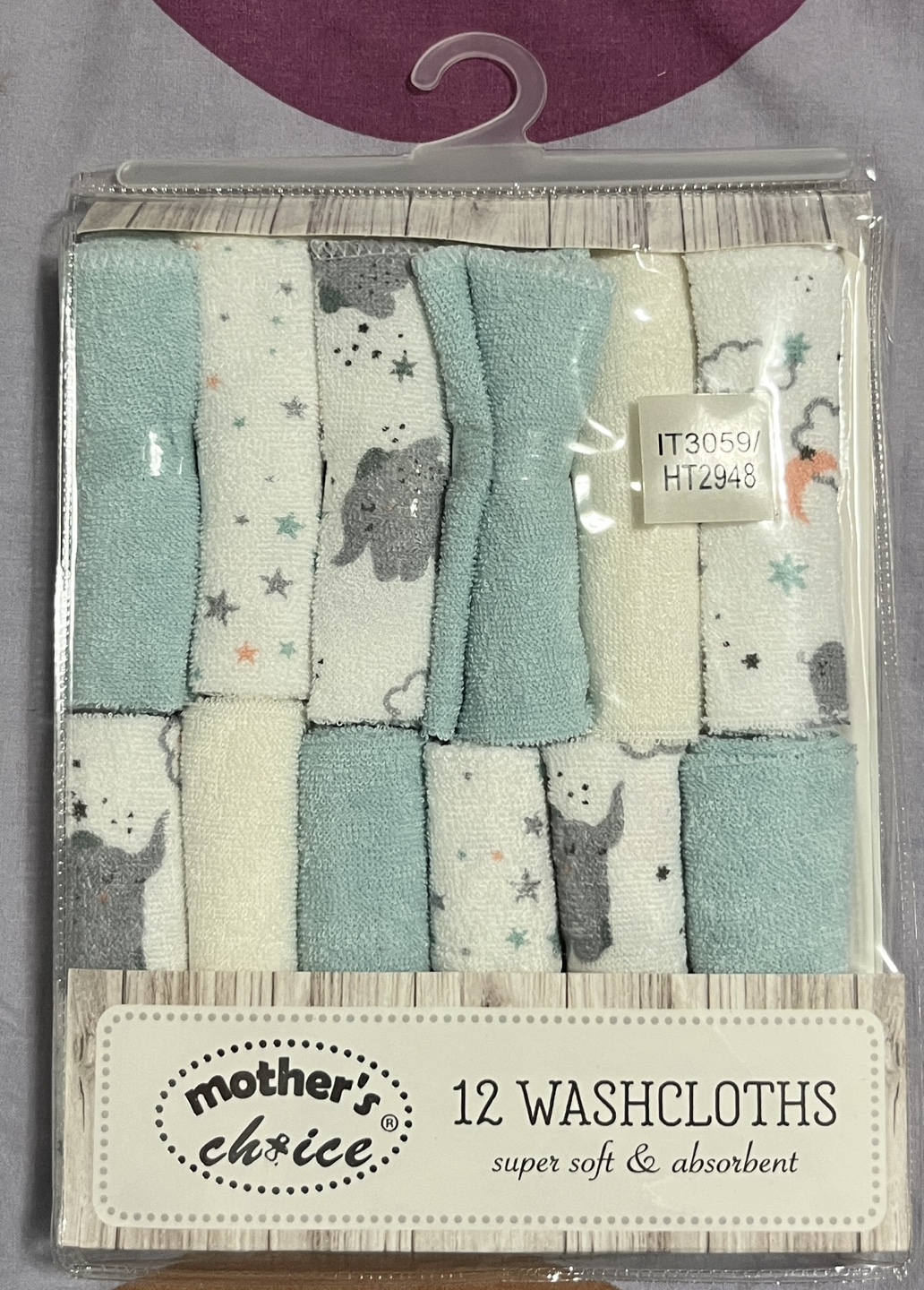 12 Pack Baby Washcloths, Super Soft & Absorbent