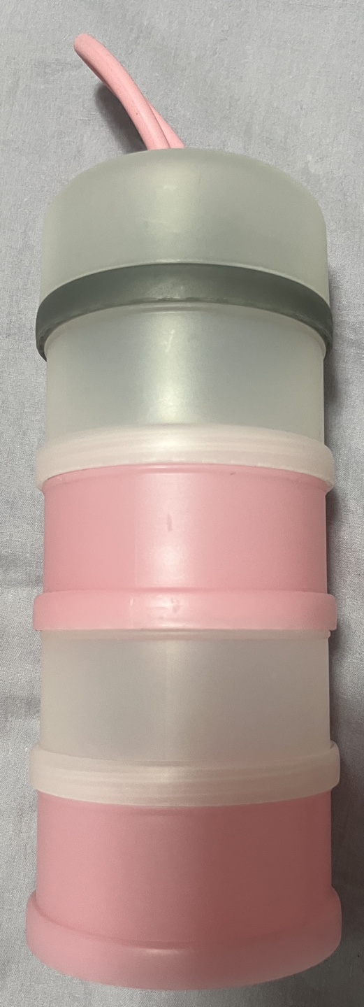 Pink & Grey Stackable Formula Dispenser