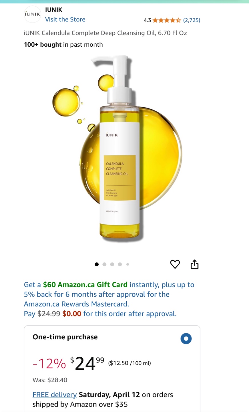 iUNIK Calendula Complete Cleansing Oil - 200ml - photo 2