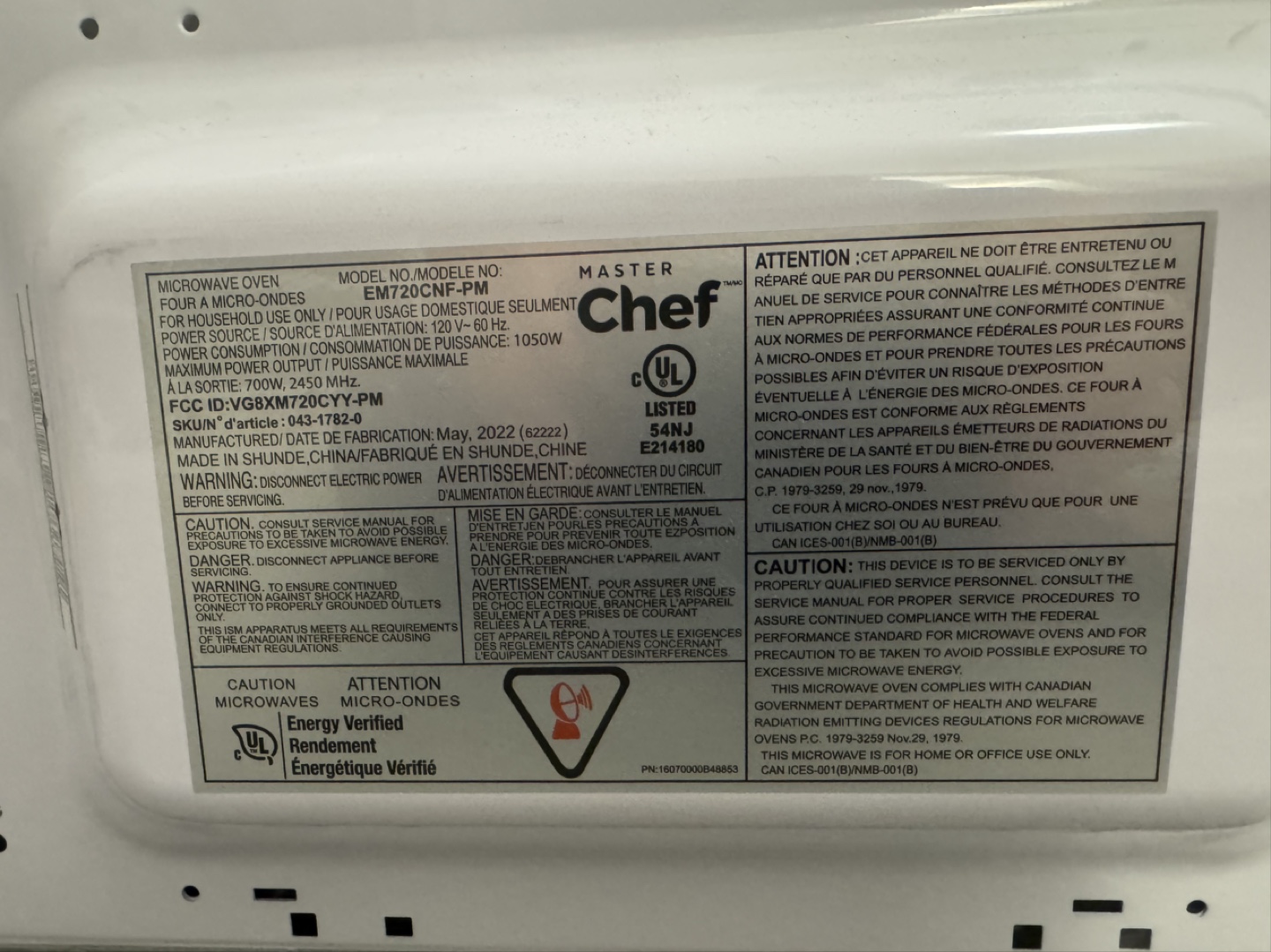 Master Chef Microwave Oven - White - photo 3