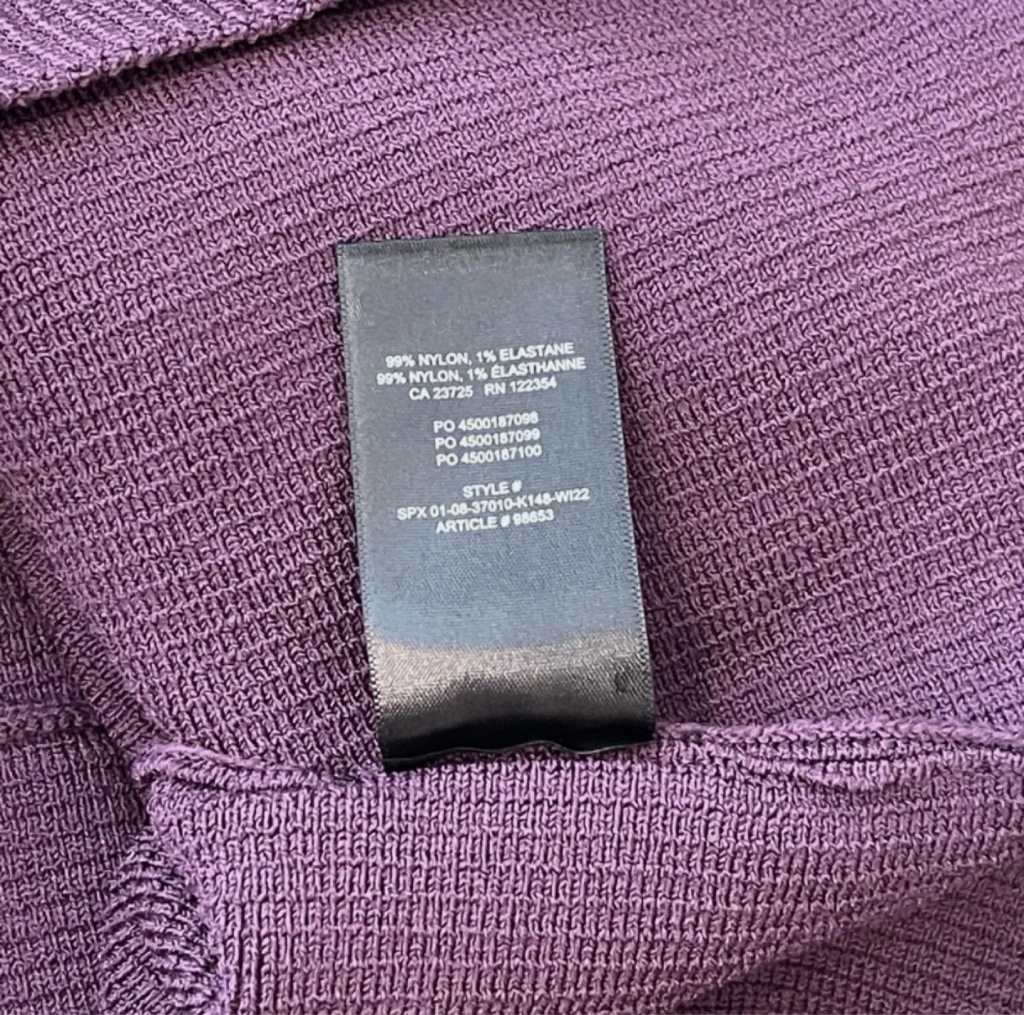 Aritzia Babaton Purple Sculpt Knit One-Shoulder Dress SzS image indicator(6)