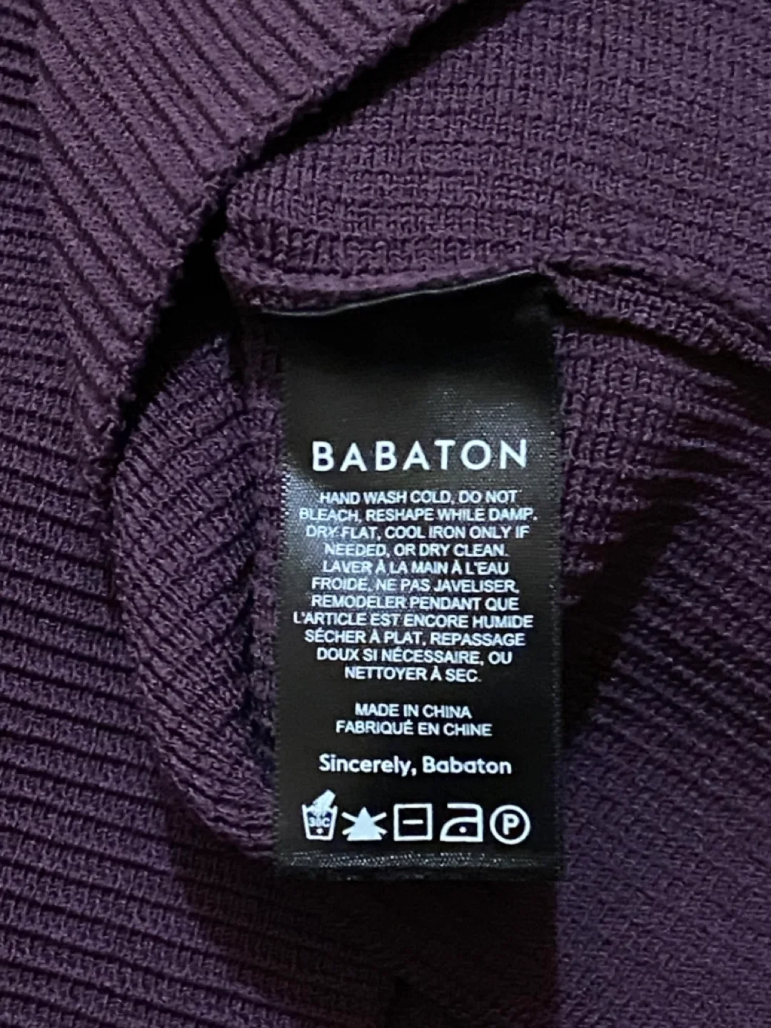 Aritzia Babaton Purple Sculpt Knit One-Shoulder Dress SzS image indicator(5)