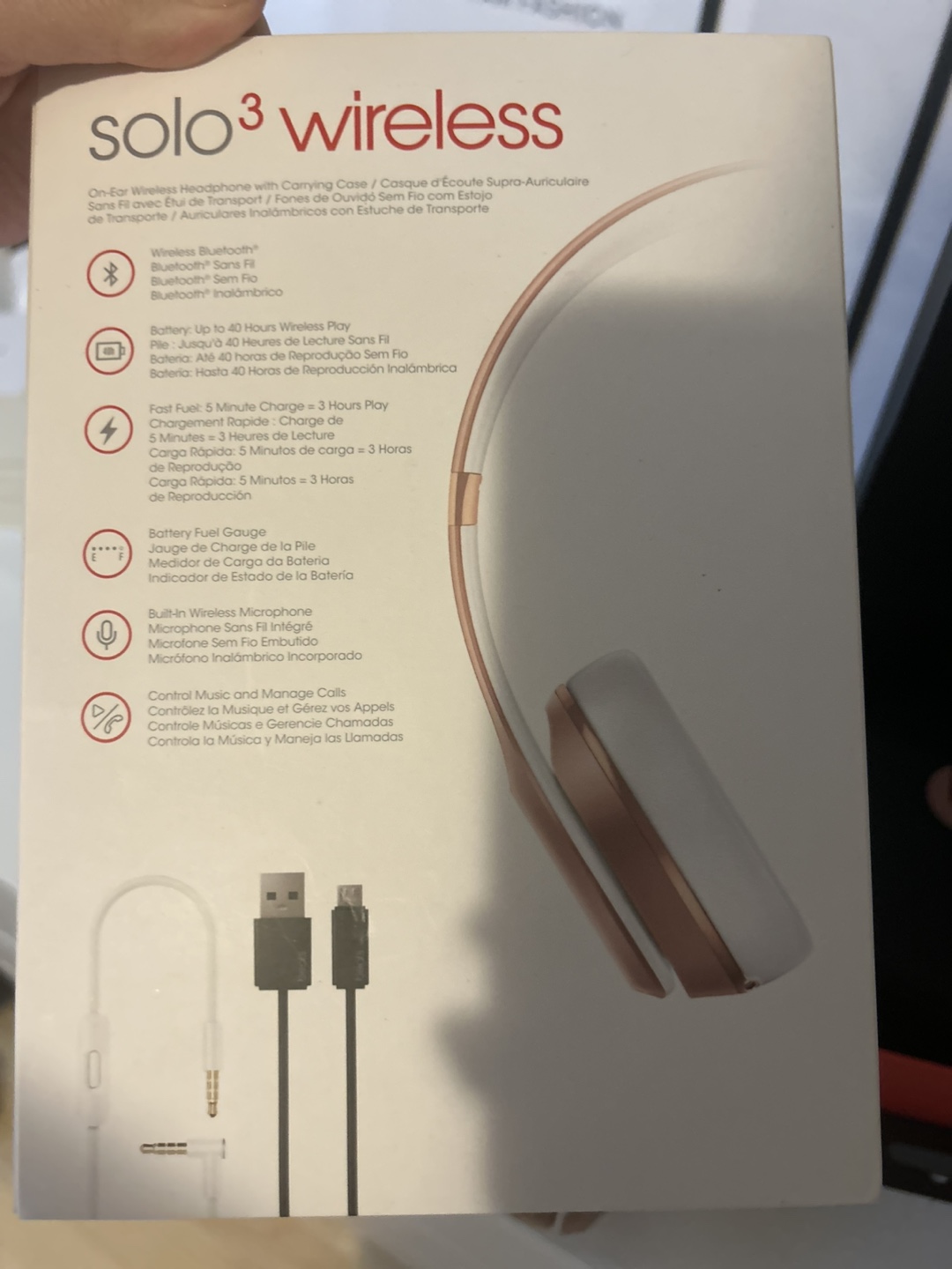 Beats Solo3 Wireless Headphones - Rose Gold - photo 3