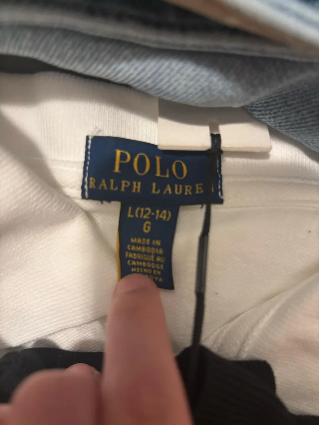 Polo Ralph Lauren Girls' White Polo Shirt Size L(12-14) image indicator(2)