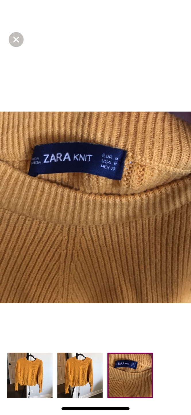 Zara Knit Mustard Yellow Sweater - photo 2