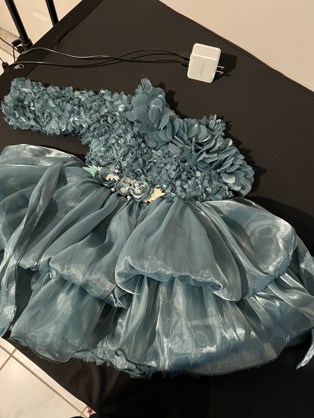 Two Gorgeous Girl's Dresses - Teal & White - photo 5
