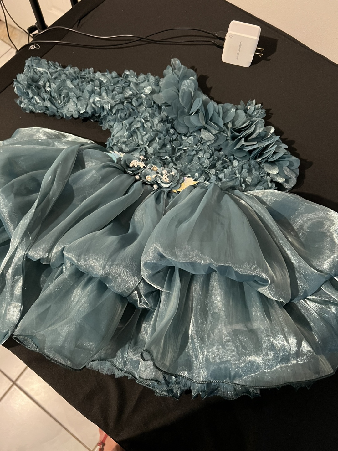 Two Gorgeous Girl's Dresses - Teal & White - photo 3