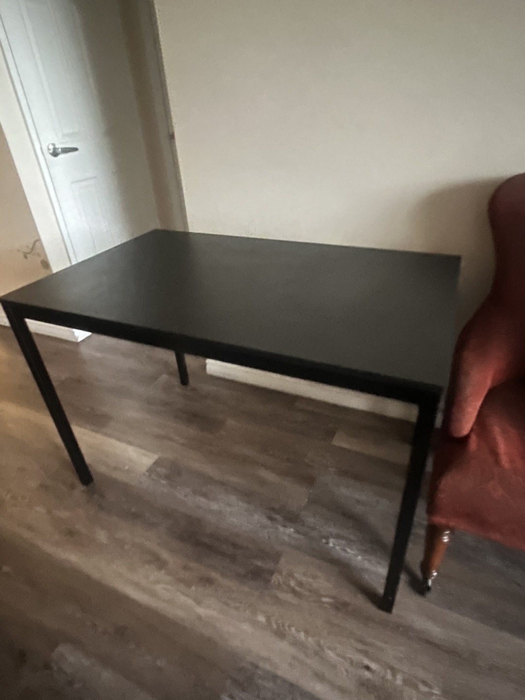 Black rectangular table by IKEA