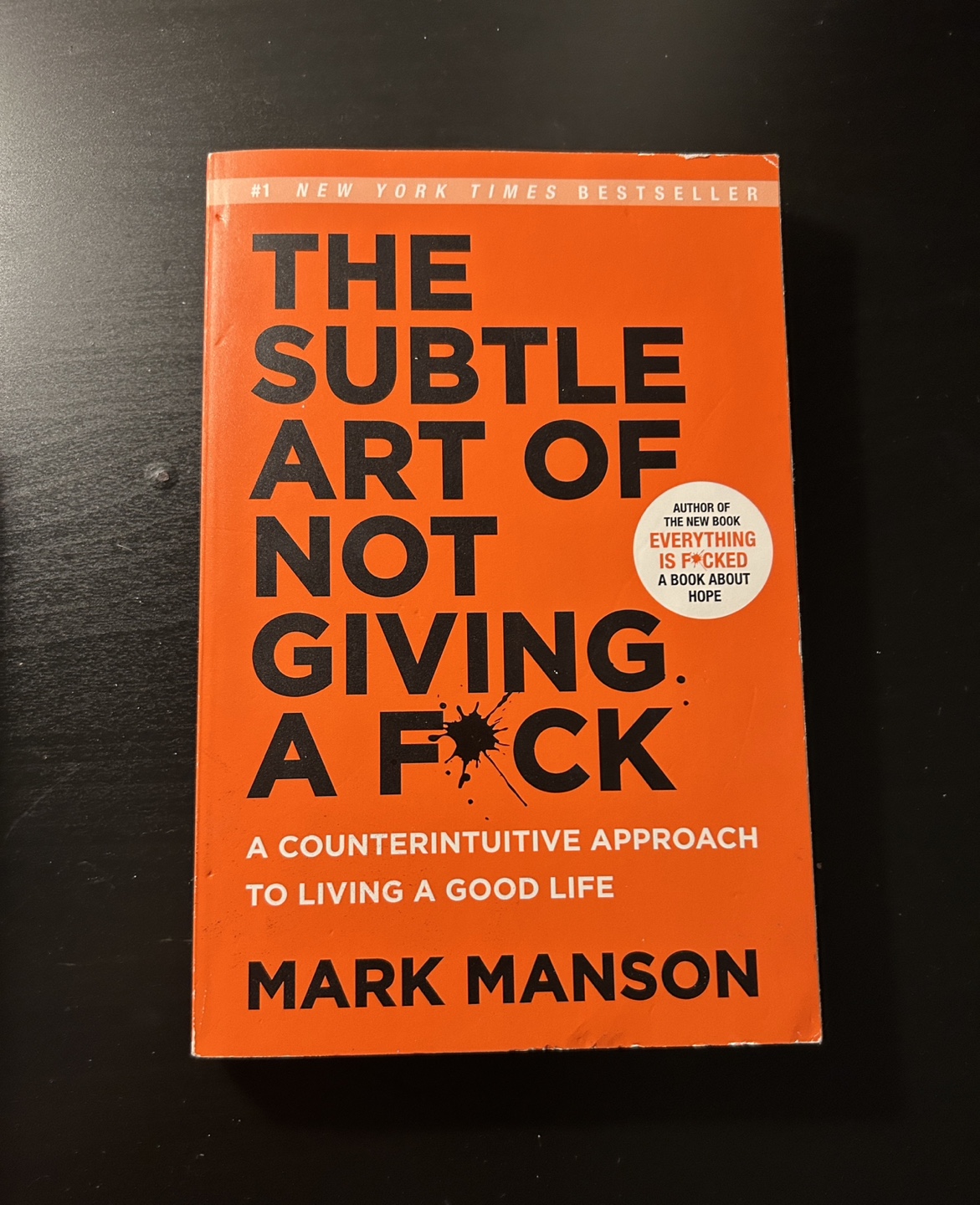 The Subtle Art of Not Giving a by Mark Manson - Hardcover Book