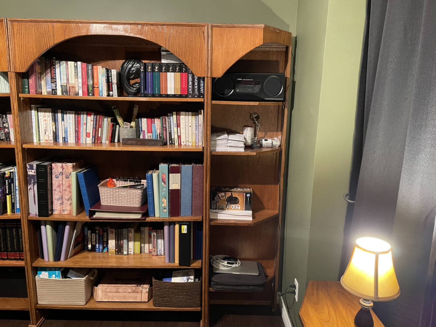 Large Wooden Bookcase - Double Unit - photo 2
