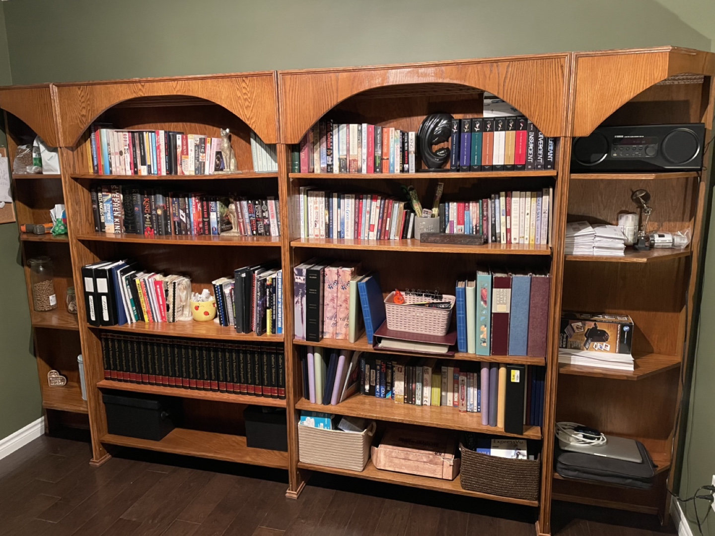 Large Wooden Bookcase - Double Unit