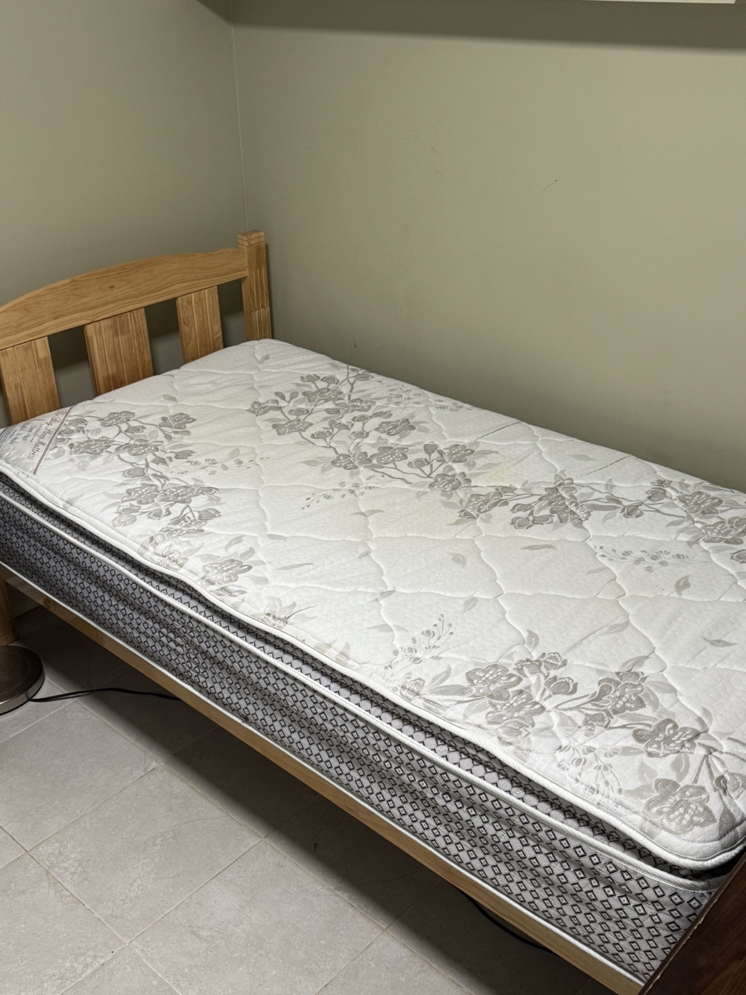 Single bed frame with mattress，$ 150
