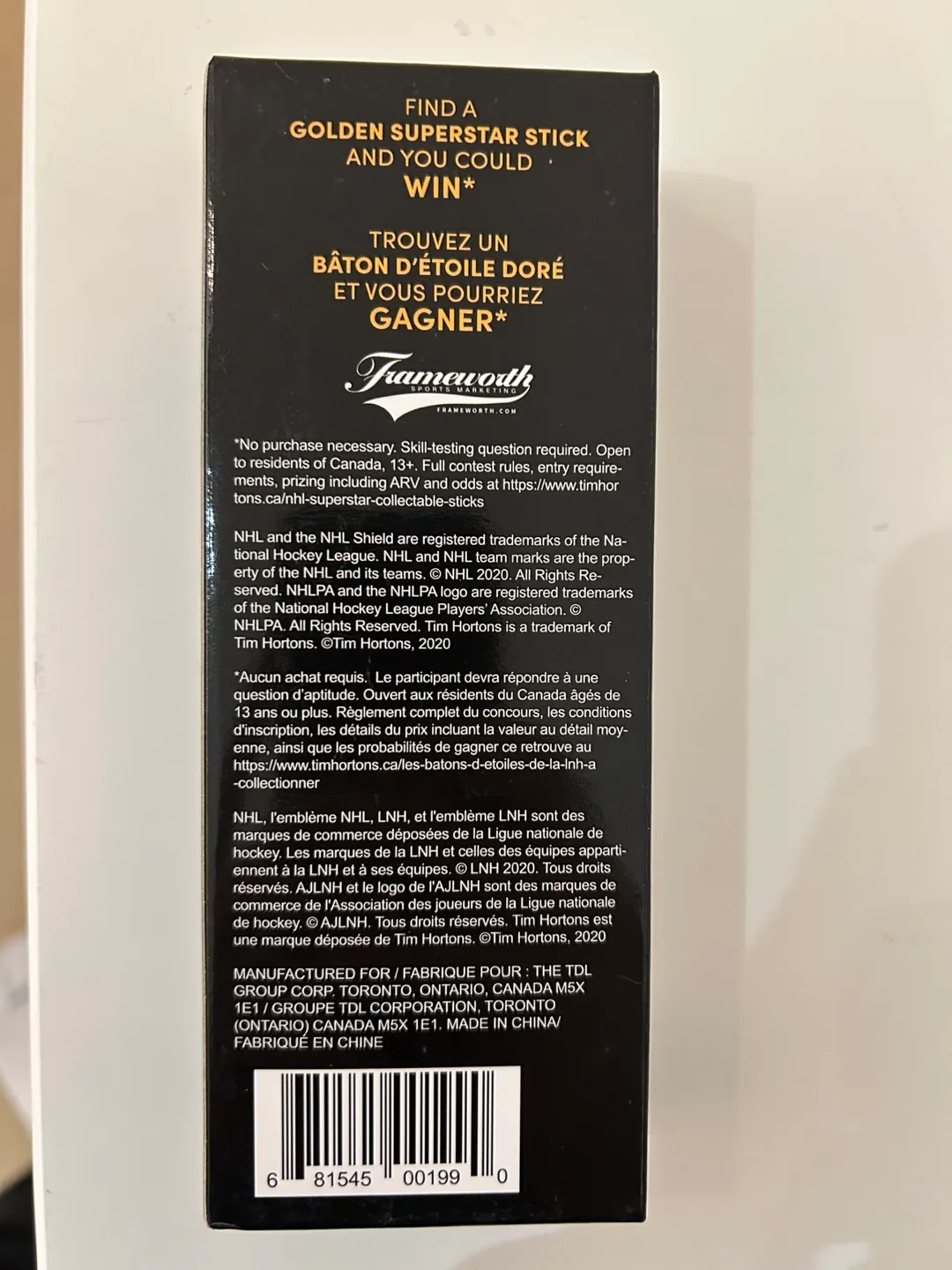 Connor Hellebuyck #37 Tim Hortons NHL Collectible Stick image indicator(3)