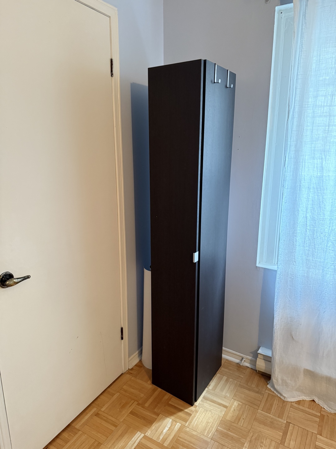 Dark Brown Tall Storage Cabinet
