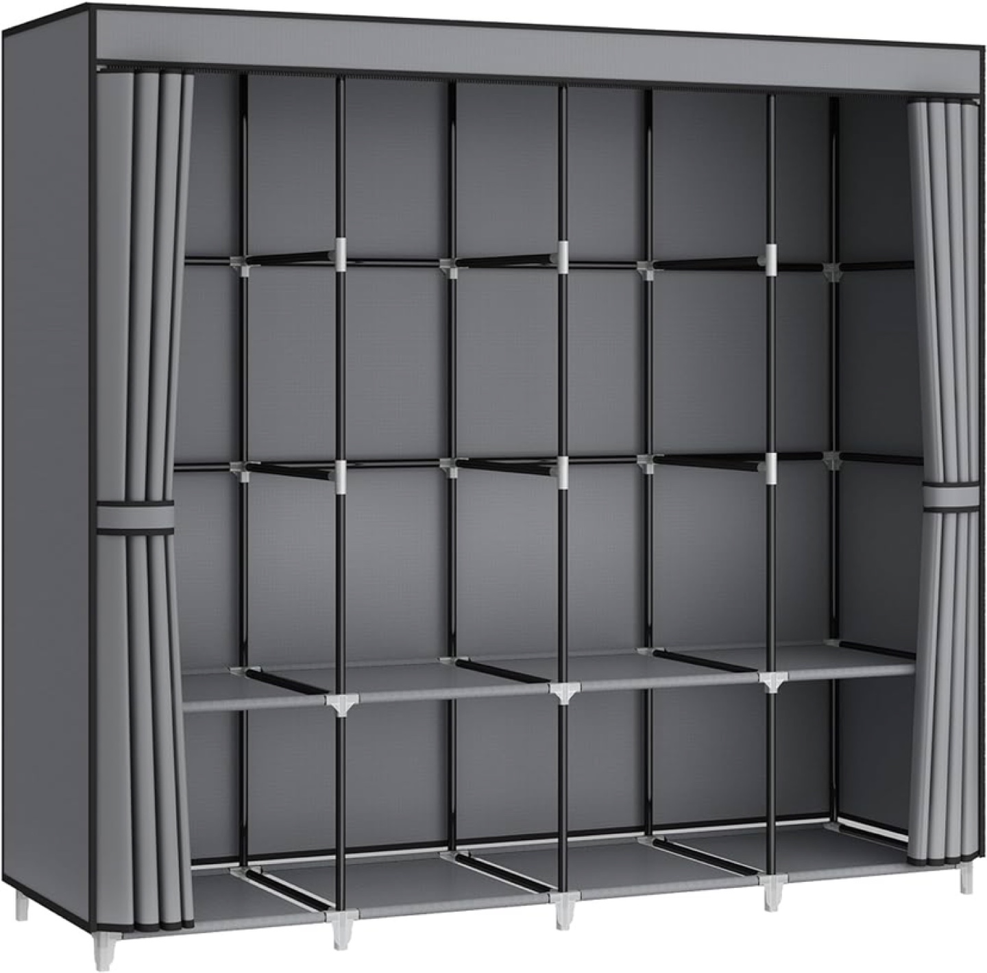 Large Fabric Wardrobe Closet Organizer with Shelves - photo 4