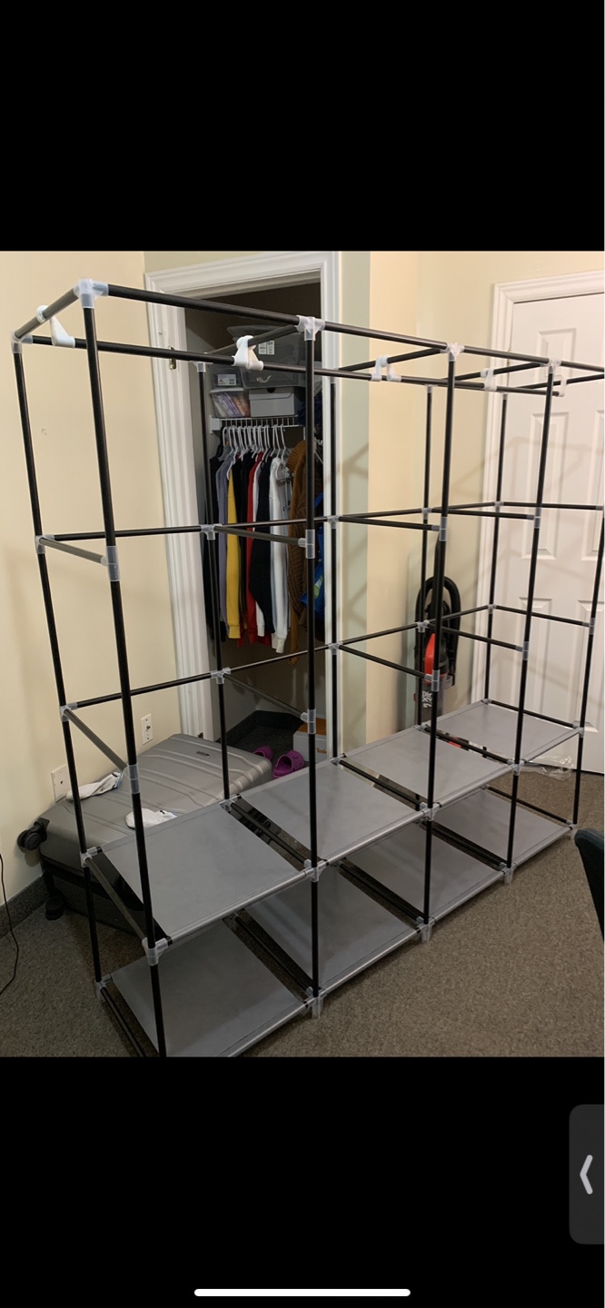 Large Fabric Wardrobe Closet Organizer with Shelves