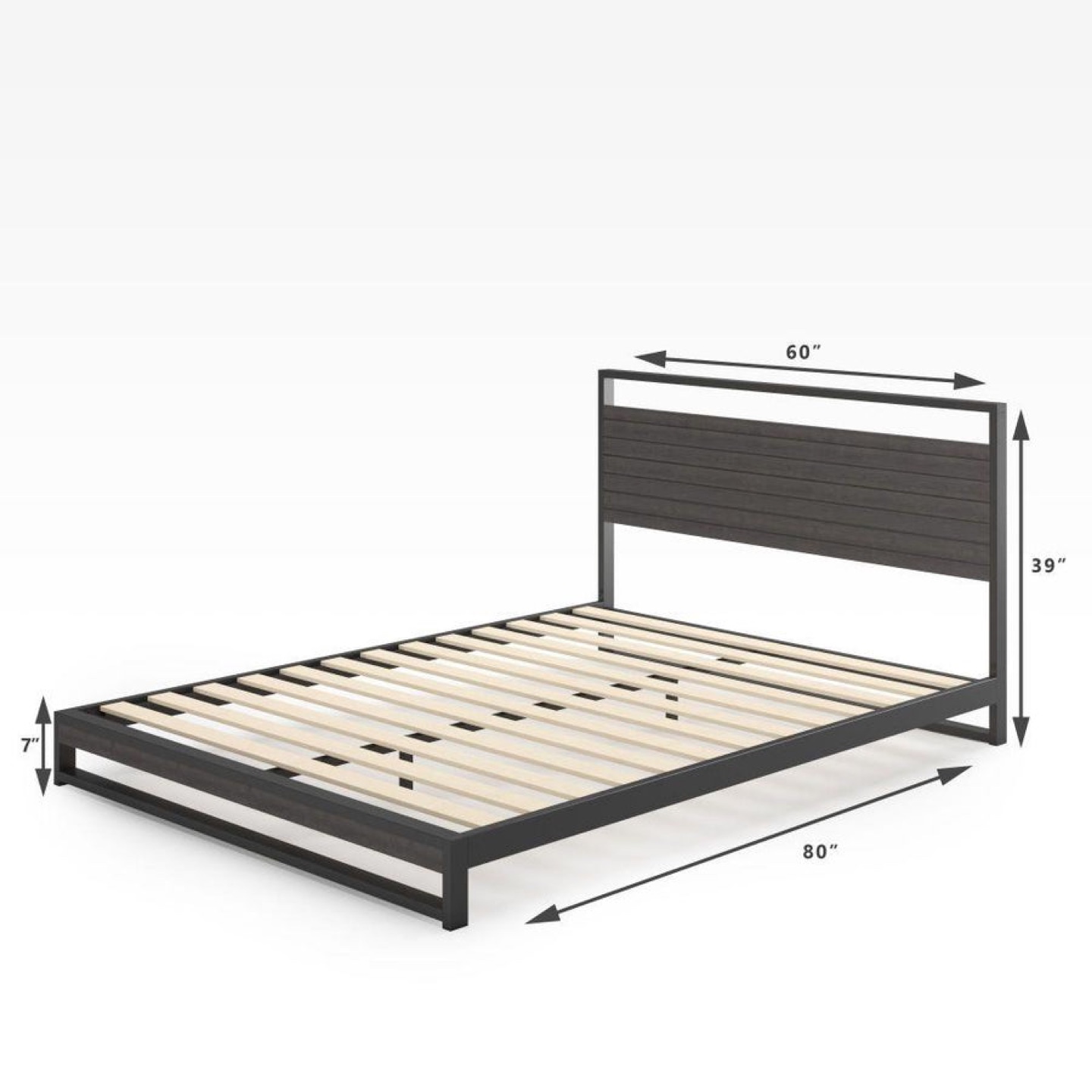 Double/Full Platform Bed Frame - No Box Spring Needed - photo 4