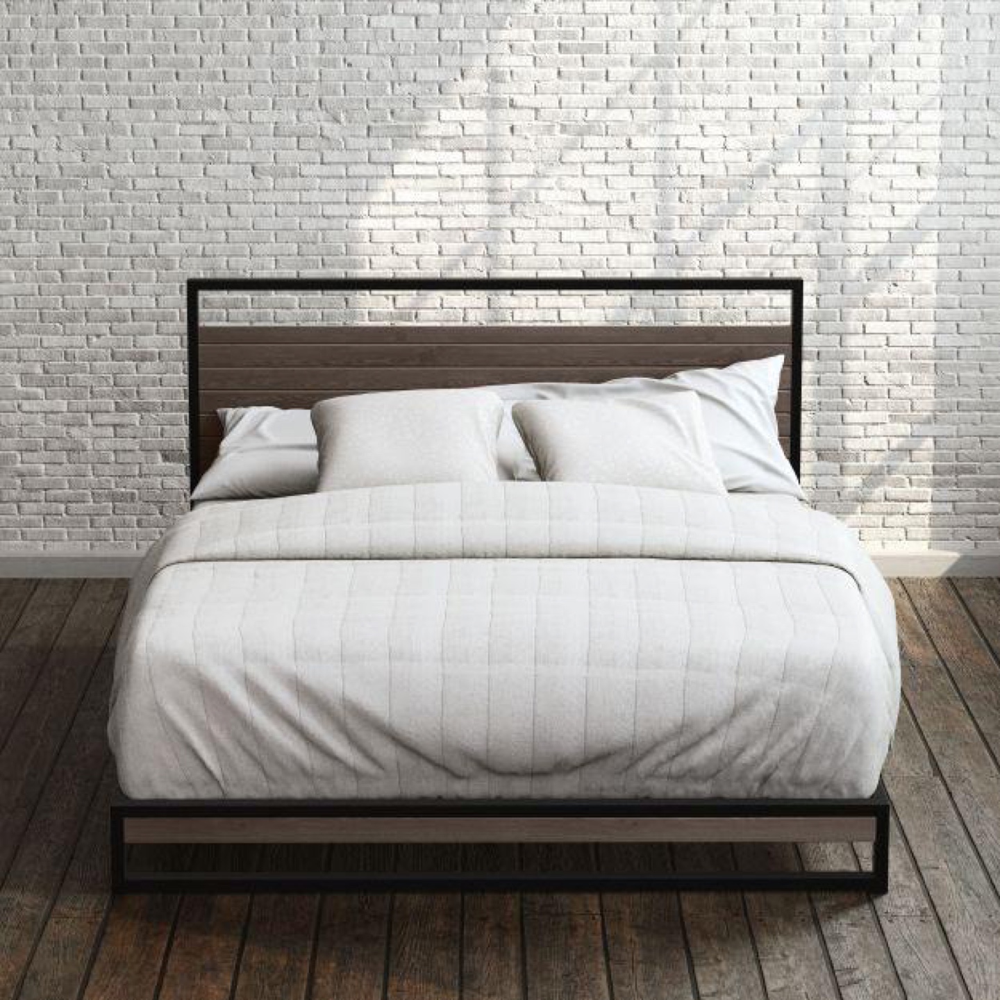 Double/Full Platform Bed Frame - No Box Spring Needed - photo 3