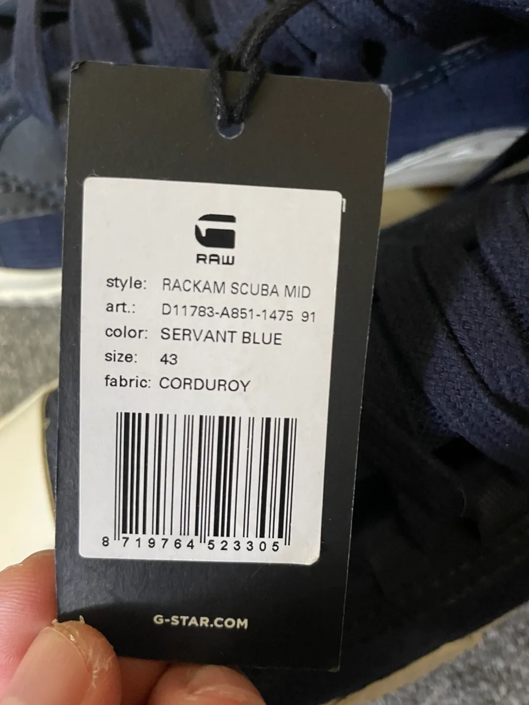 G-Star RAW Rackam Scuba Mid High Top Sneakers - Size 10 image indicator(3)