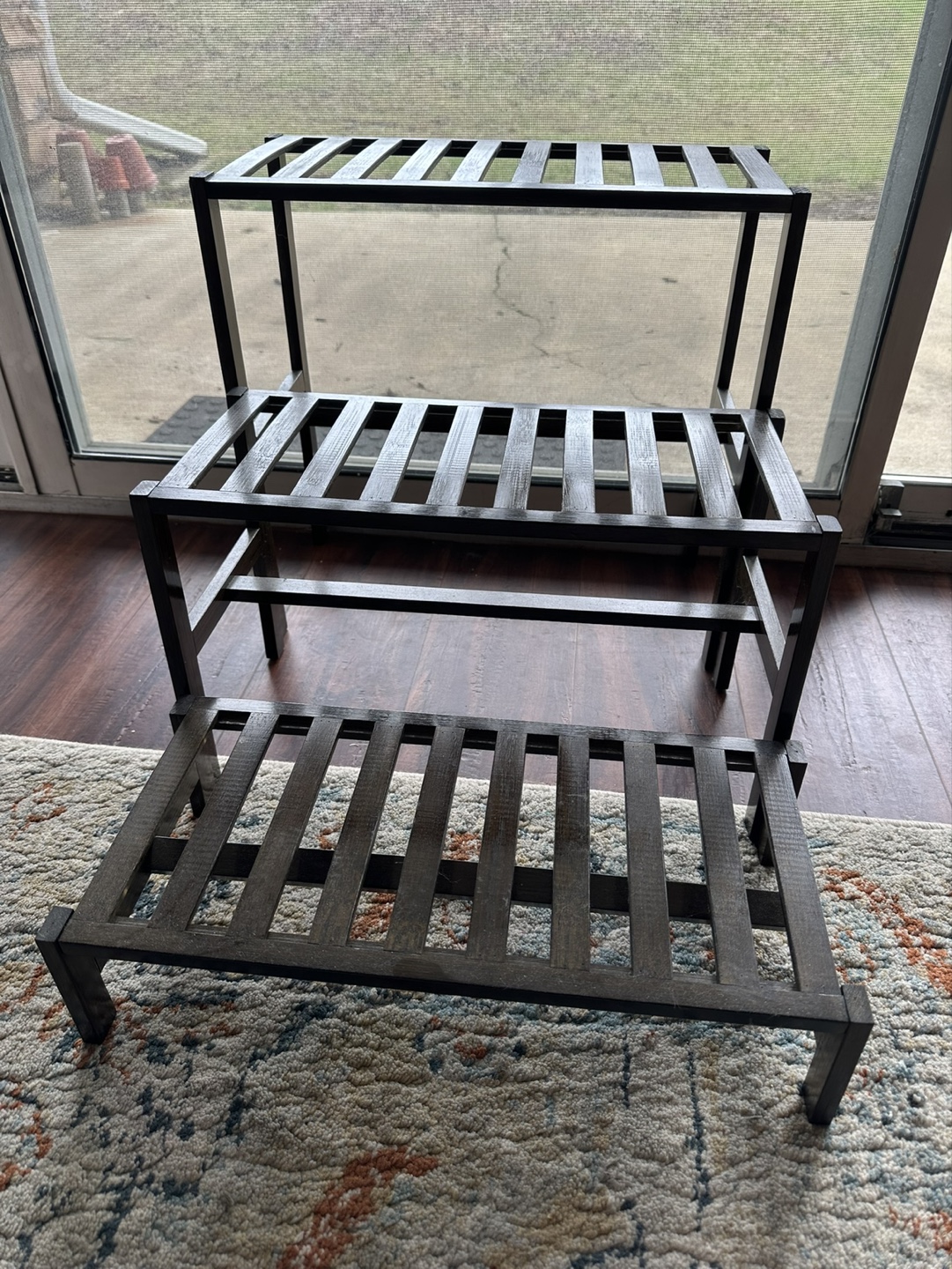 3-Tier Bamboo Plant Stand, Organizer Shelf, Shoe Rack - photo 2