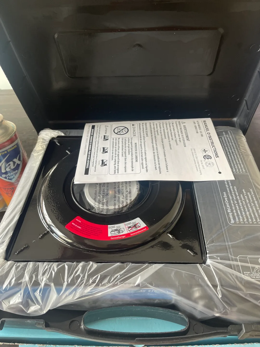 Portable Butane Gas Stove with Marble Grill Pan image indicator(6)