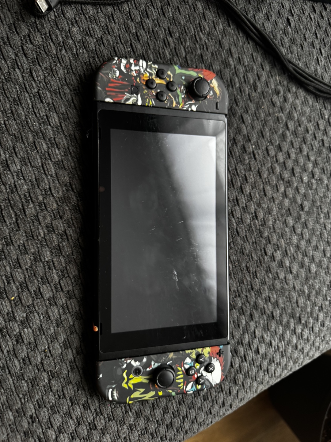 Nintendo Switch with Horror-Themed Case - photo 2