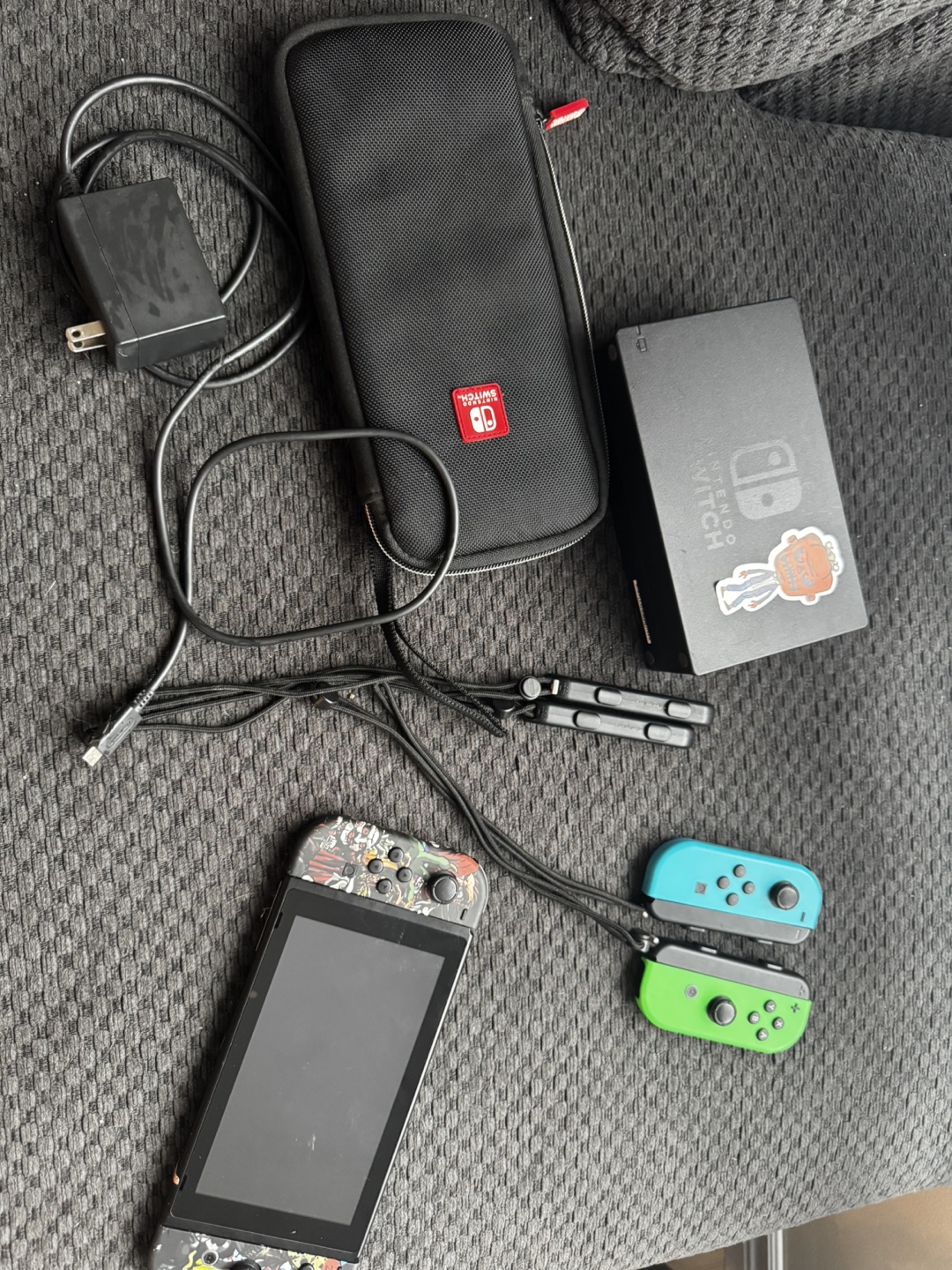 Nintendo Switch with Horror-Themed Case - photo 3