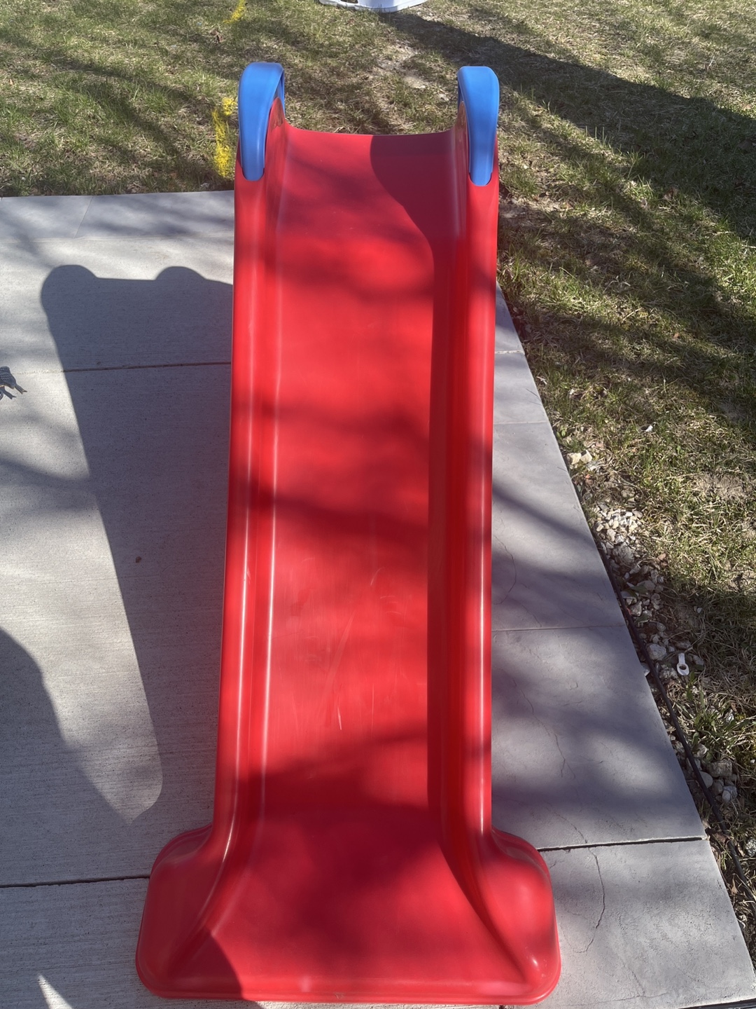 Kids' Plastic Slide - Red and Blue