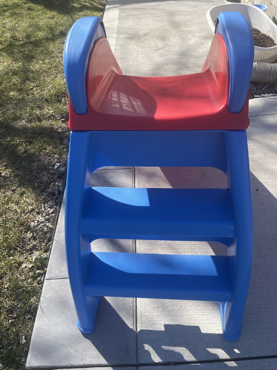 Kids' Plastic Slide - Red and Blue - photo 3