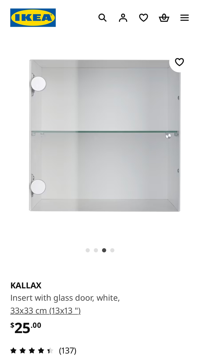 IKEA Kallax Insert with Glass Door 💚