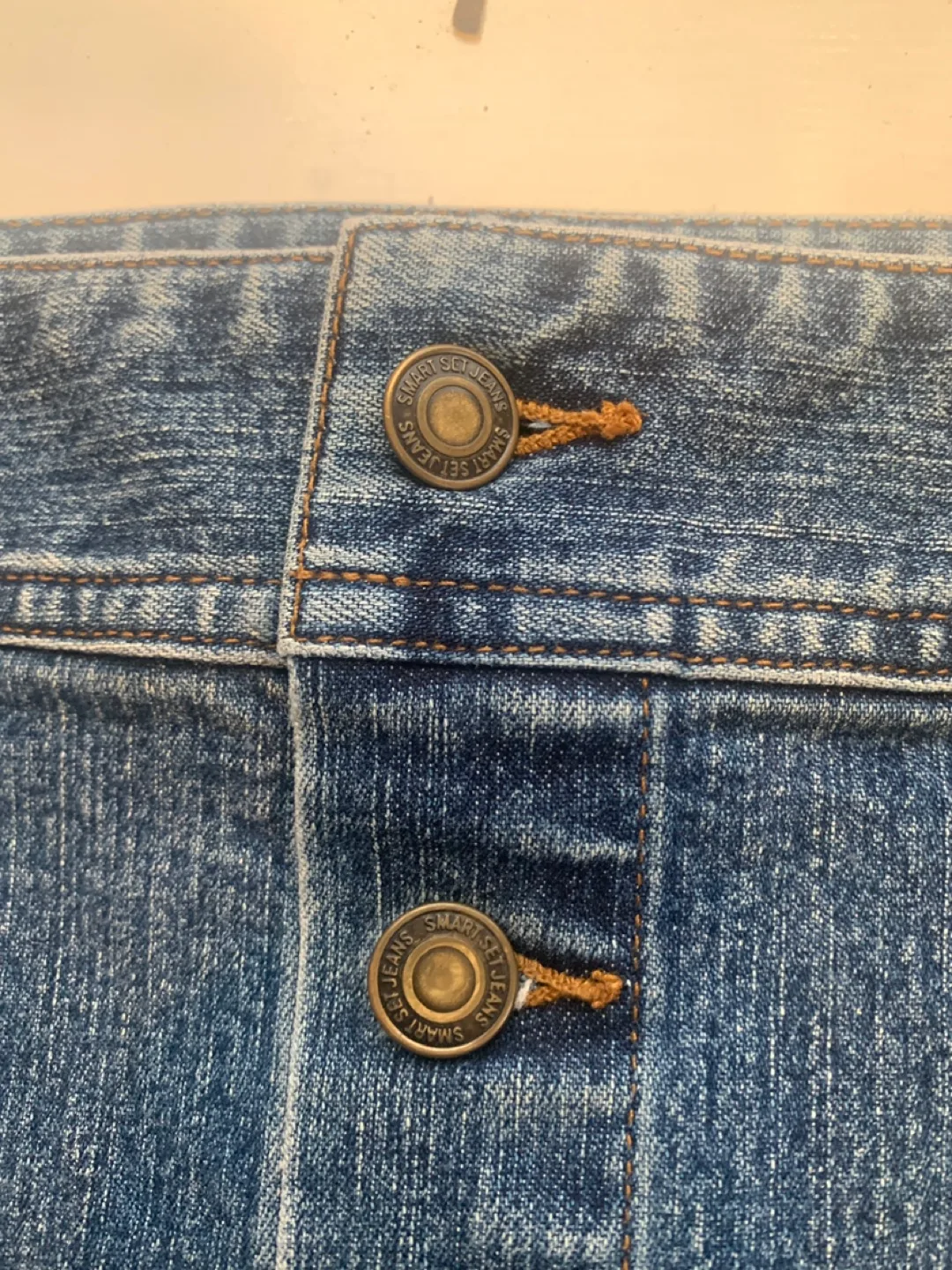 3 for 10 Vintage jean mini skirt image indicator(7)