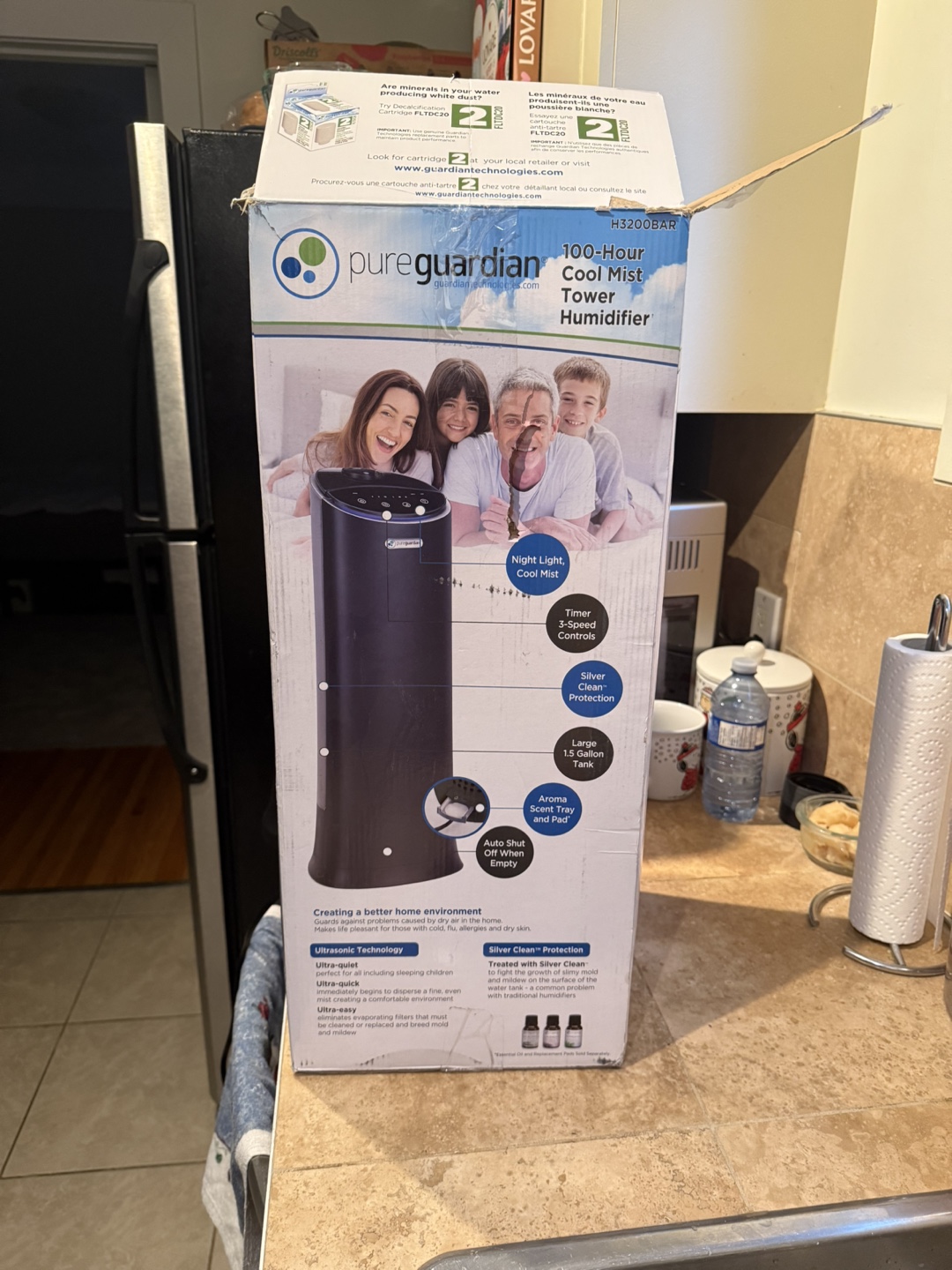 PureGuardian 100-Hour Cool Mist Tower Humidifier