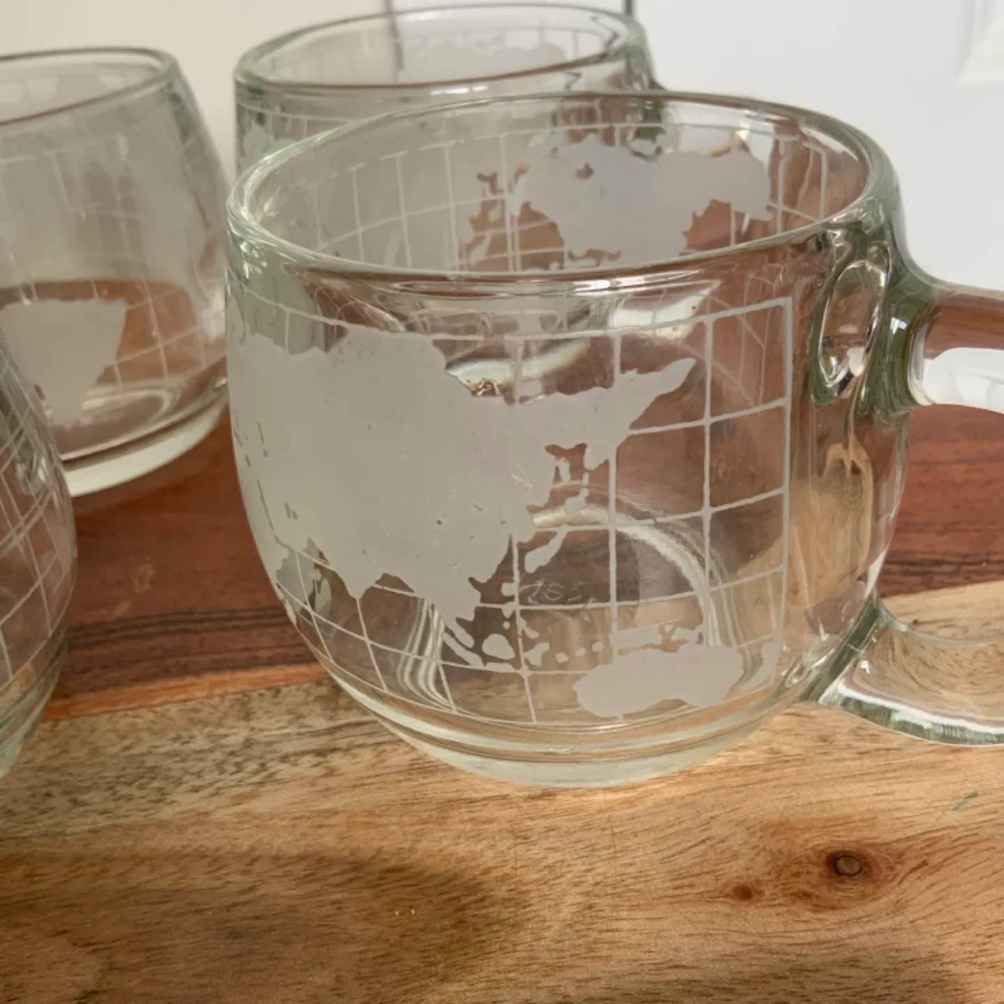 Set of four vintage glass mugs (Nestle) image indicator(4)