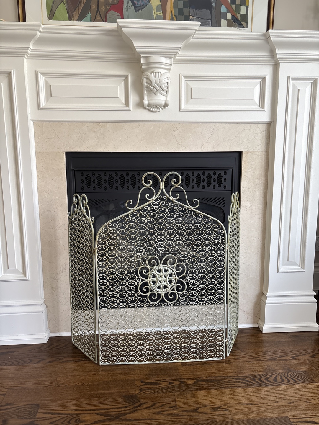 Ornate Metal Fireplace Screen