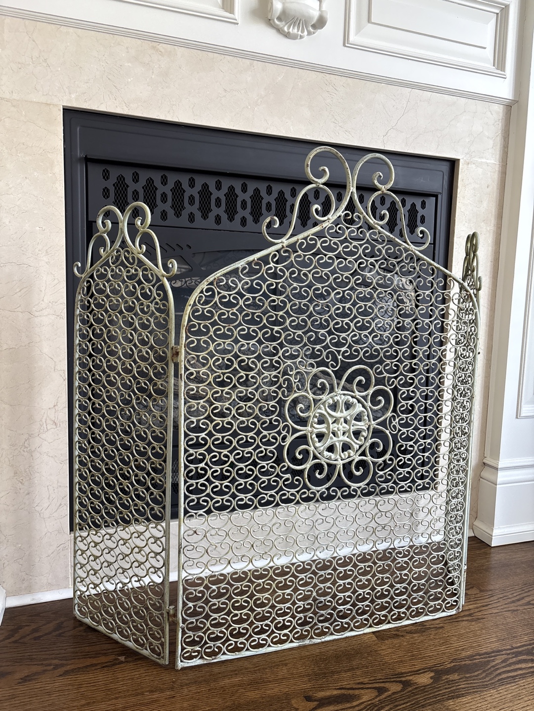 Ornate Metal Fireplace Screen - photo 2