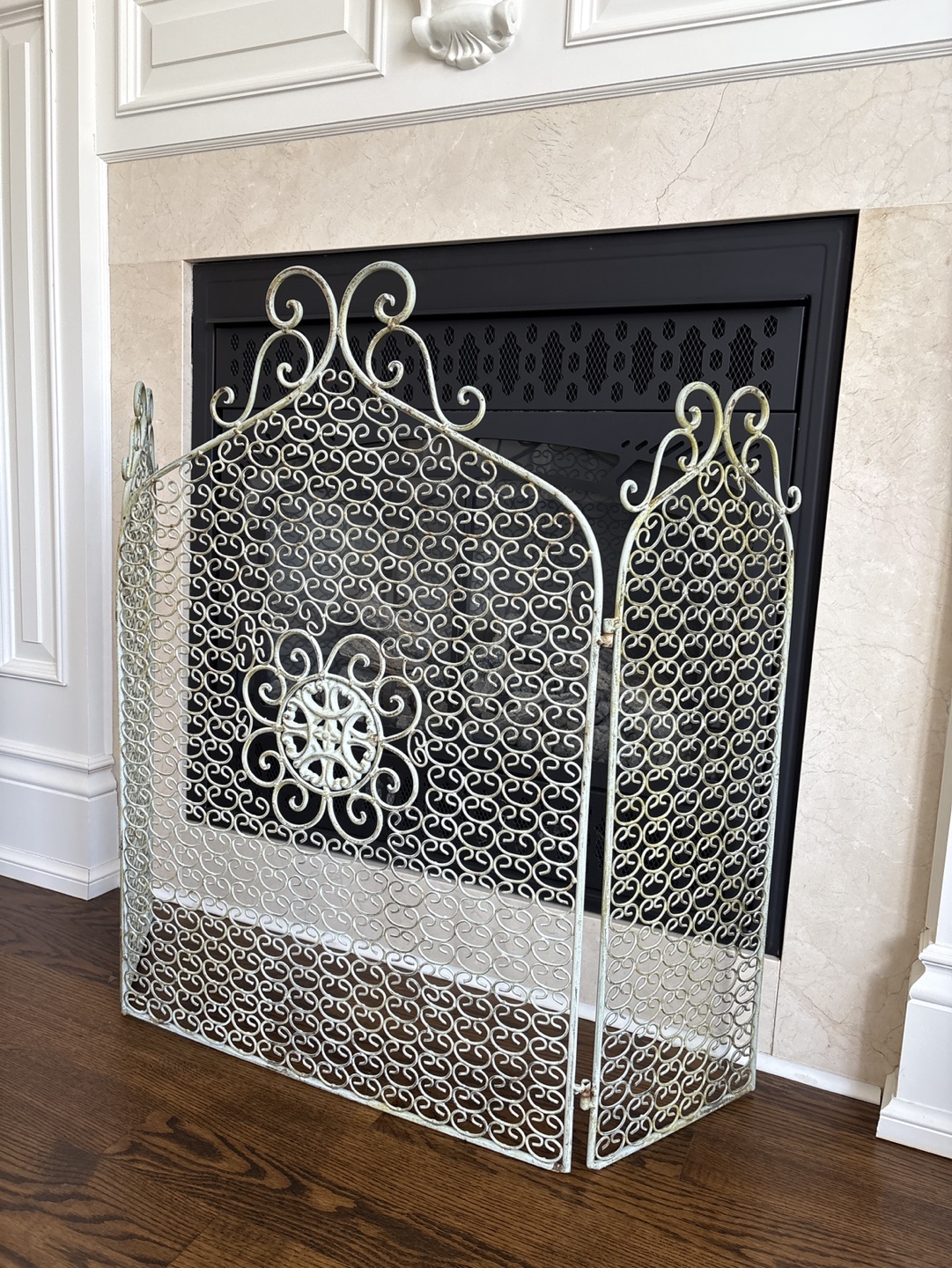 Ornate Metal Fireplace Screen - photo 3