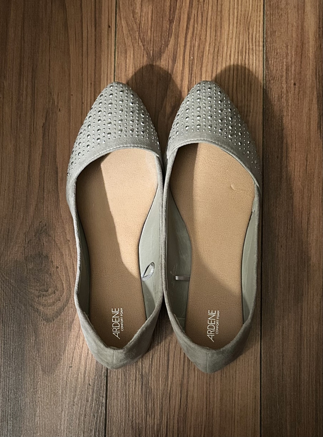 ARDENE Grey Rhinestone Flats - photo 2