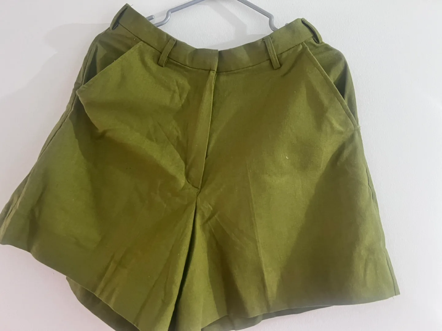 Olive Green High-Waisted Shorts thumbnail