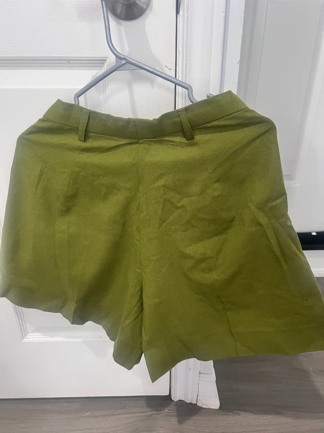 Olive Green High-Waisted Shorts image indicator(2)