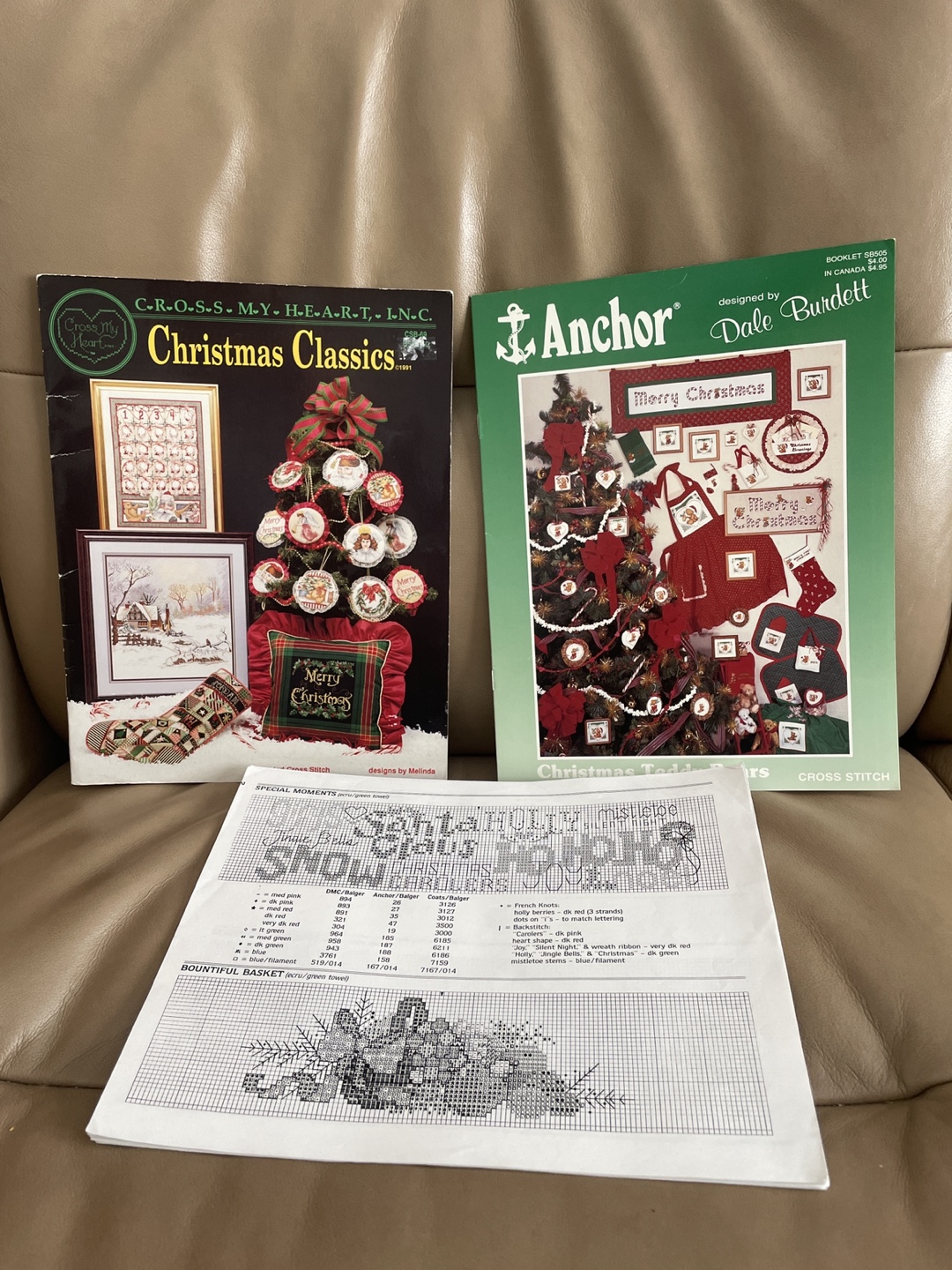 Vintage Christmas Cross Stitch Pattern Books