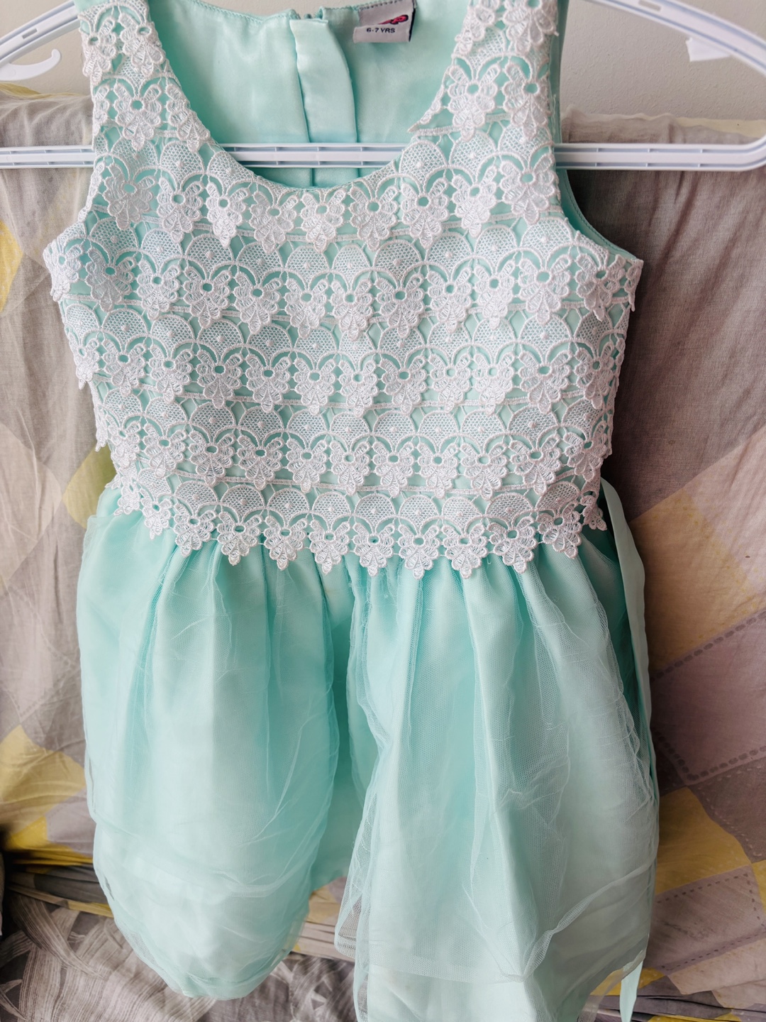 Girls' Lavender and Mint Green Dresses - Size 5-6
