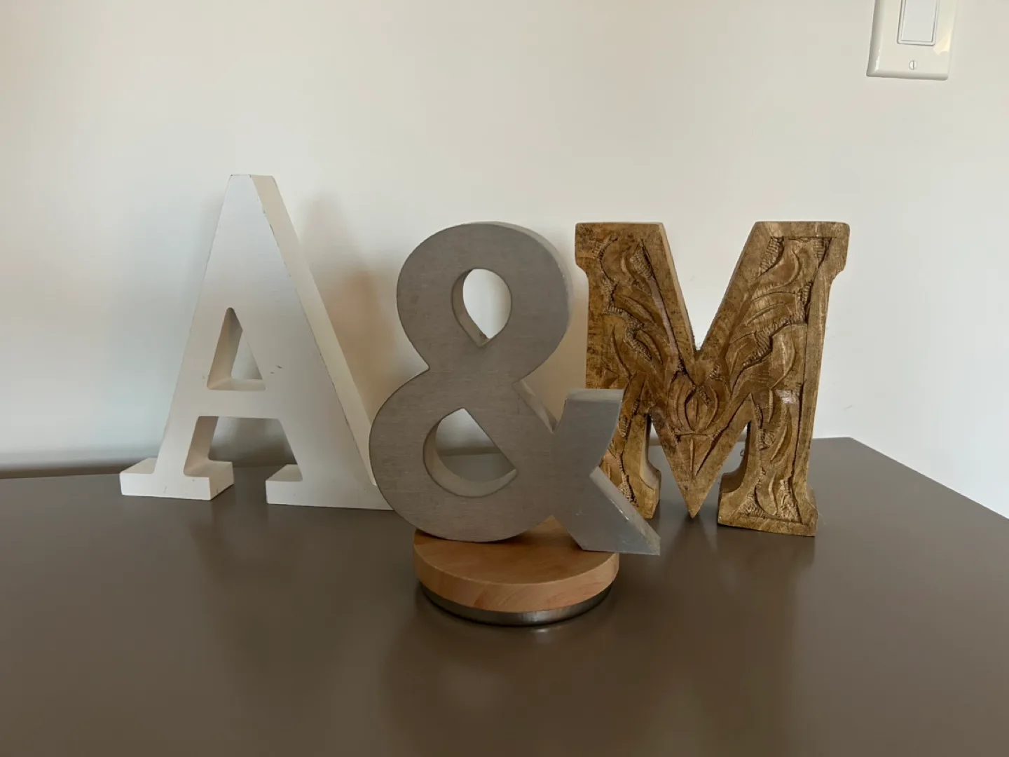 Wooden Decorative Letters A & M thumbnail