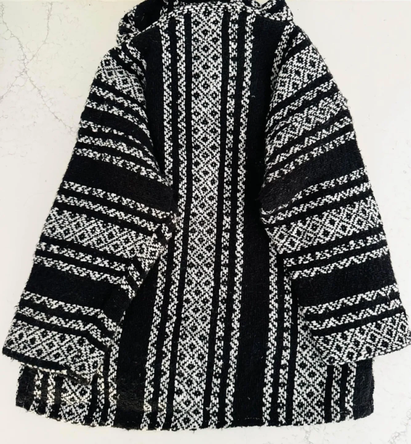 NEW handmade wool knit baja sweater from Mexico (xs) image indicator(2)