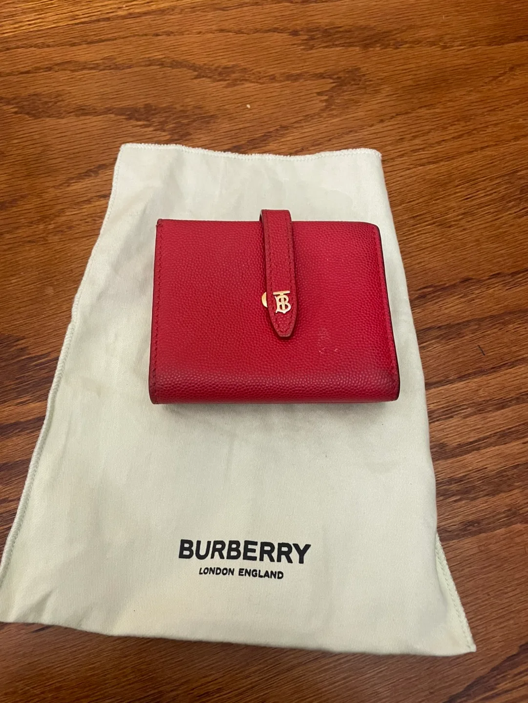 Burberry Red Leather Wallet