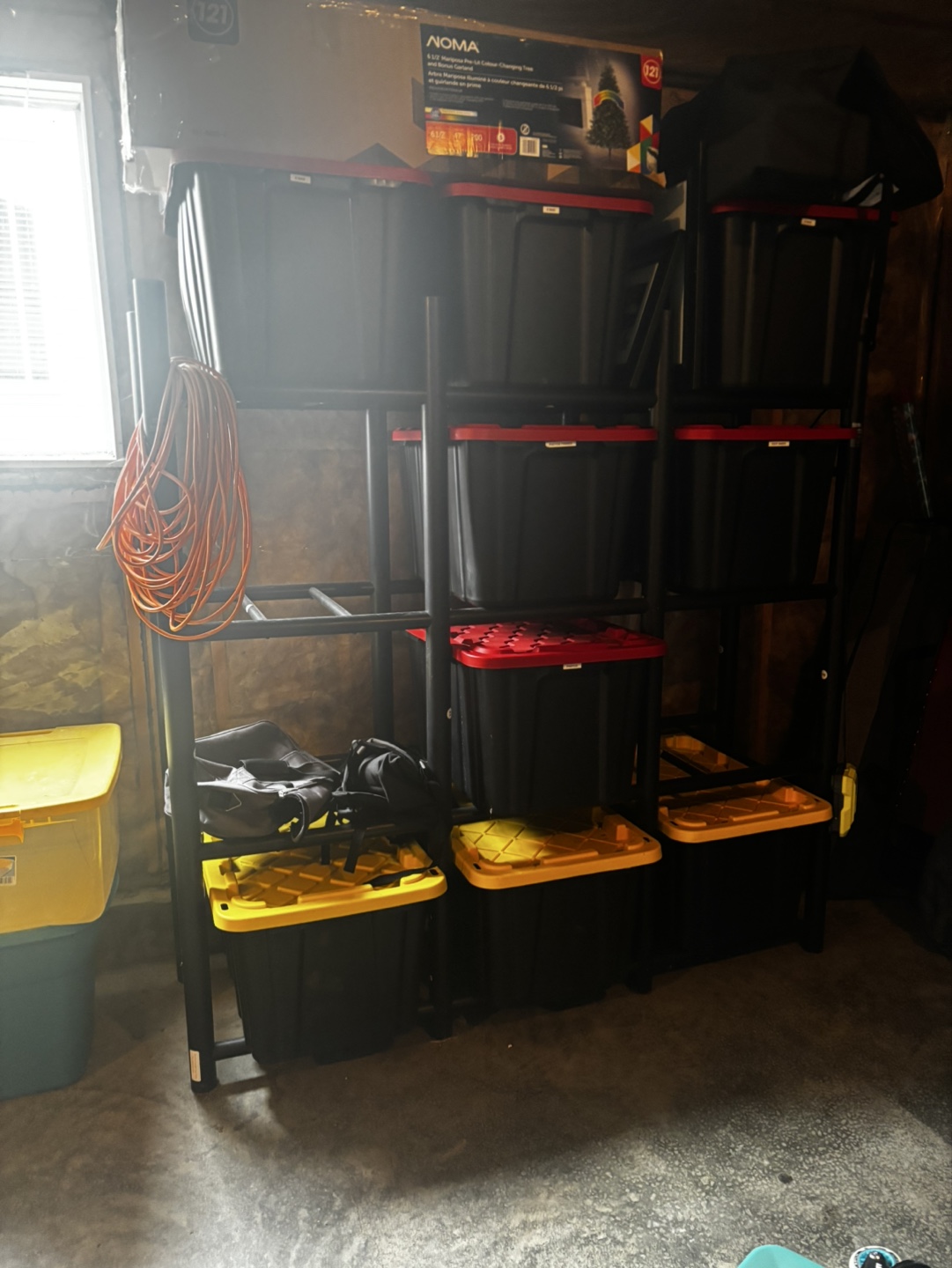 Storage Rack for Plastic Bins