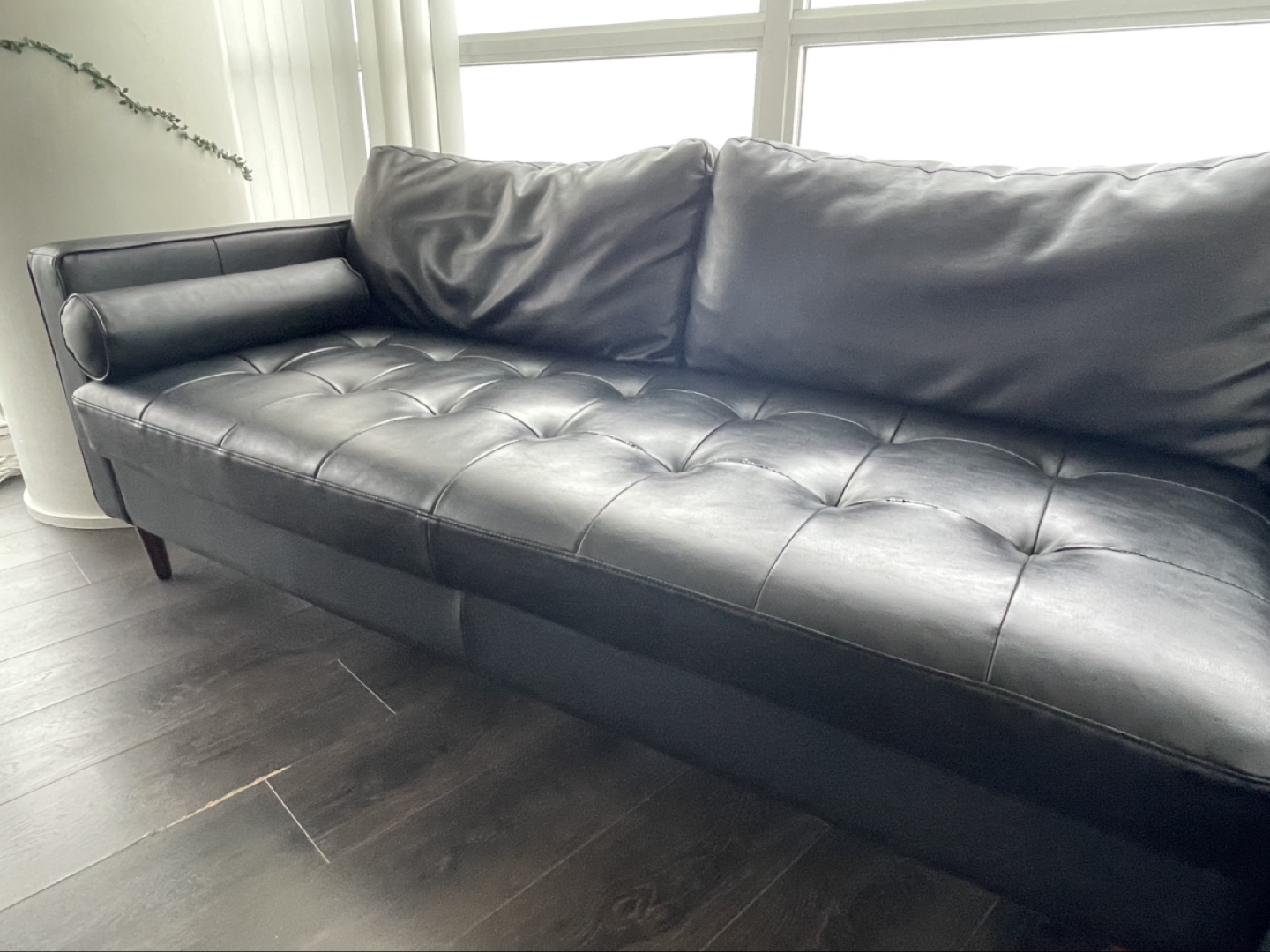 Black Leather Sectional Sofa 🧡 - photo 3