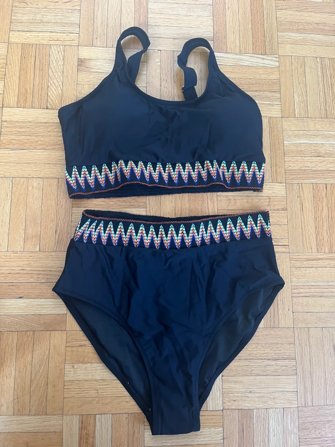 Black High Waisted Bikini Set - Size Medium image indicator(2)