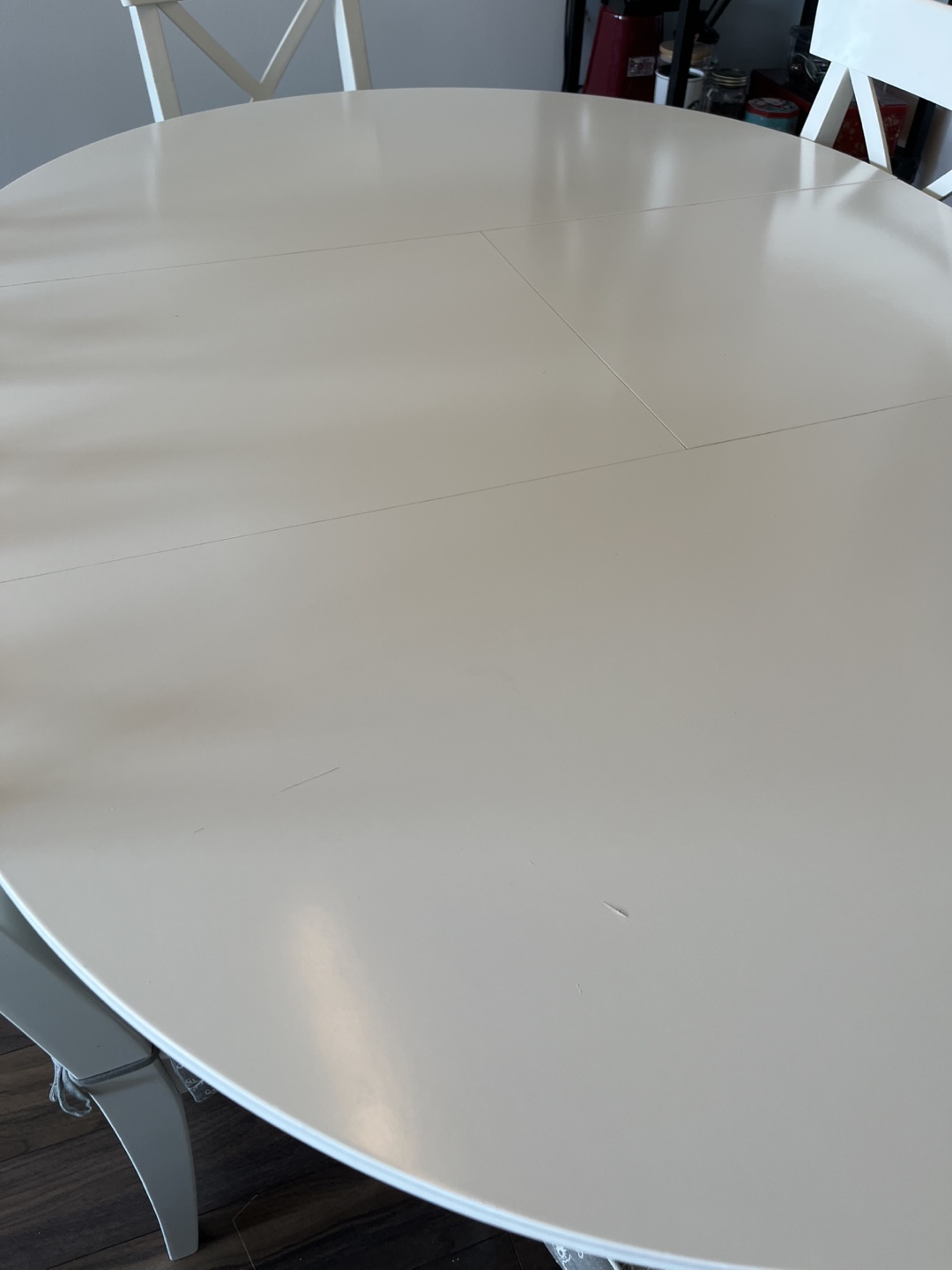 IKEA Ingatorp White Extending Dining Table & 6 Chairs - photo 3